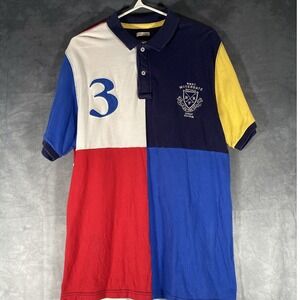 Joules Watergate Bay Polo Shirt Mens L Colorblock Beach Polo Great Britain 3‎